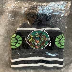 NIP Teenage Mutant Ninja Turtles Boys Beanie Hat TMNT Unisex Patch Pom